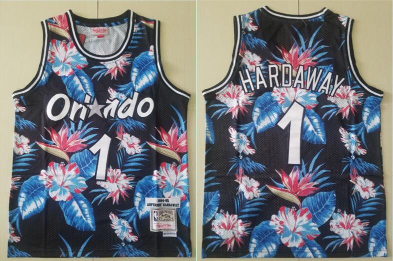 Men 2019 NBA Nike Orlando Magic #1 Hardaway Black fashion Jersey